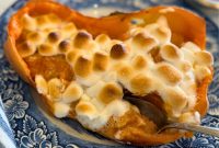 Twice-Baked Butternut Squash with Toasted Marshmallow Topping
