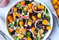 Roasted Butternut Beetroot and Feta Salad with Citrus Vinaigrette