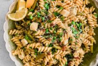 Roasted Asparagus Pasta Salad with Lemon Garlic Vinaigrette