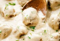 Vegan Swedish-Style Meatballs with Creamy Dill Sauce