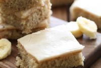 Brown Butter Frosted Banana Bars — Moist Banana Cake Bars