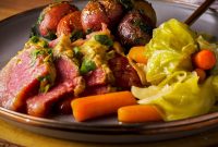 Corned Beef and Cabbage with Tangy Mustard Sauce (Instant Pot or Slow Cooker)