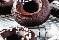 Vegan Baked Chocolate Fudge Doughnuts Recipe