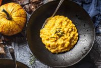 Creamy Pumpkin and Rosemary Risotto with Melted Taleggio