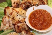 Lemon Chicken with Creamy Satay Sauce Recipe