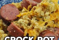 Smoked Sausage Stuffing Made in the Crock Pot