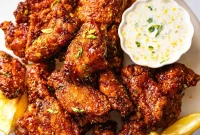 Crispy Garlic-Soy Chicken Wings with Citrus Zest