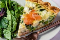 Salmon and Broccoli Quiche Recipe for Brunch or Dinner
