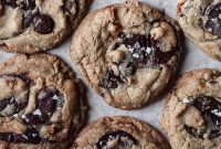 Chocolate Chunk Rye Cookies with Hazelnut Praline