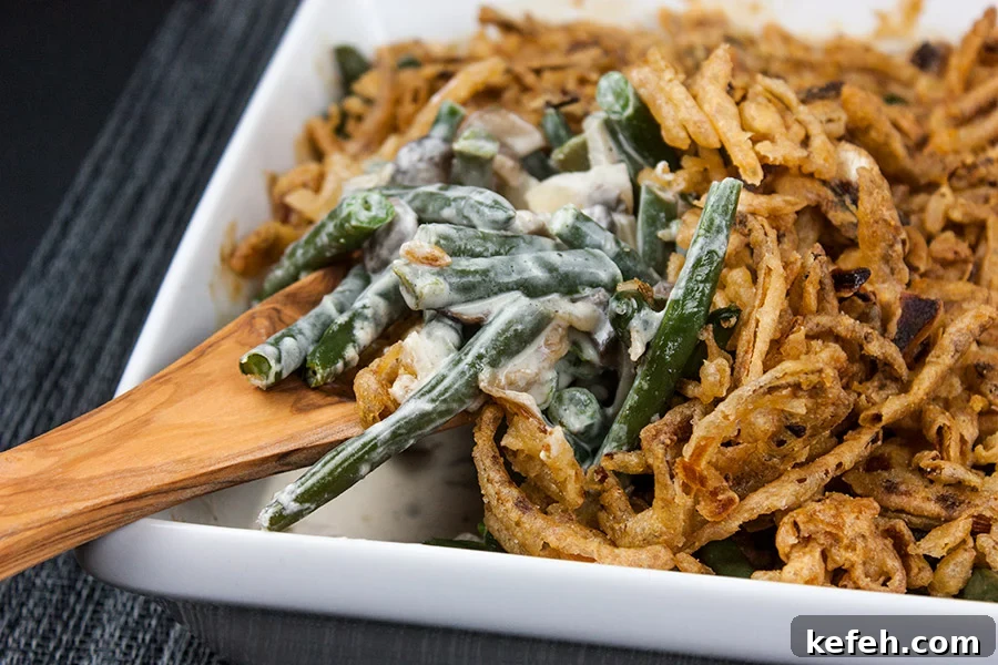 Green Bean Casserole From Scratch - A holiday classic made fresh. No canned beans or soups required. Creamy and full of traditional flavors!