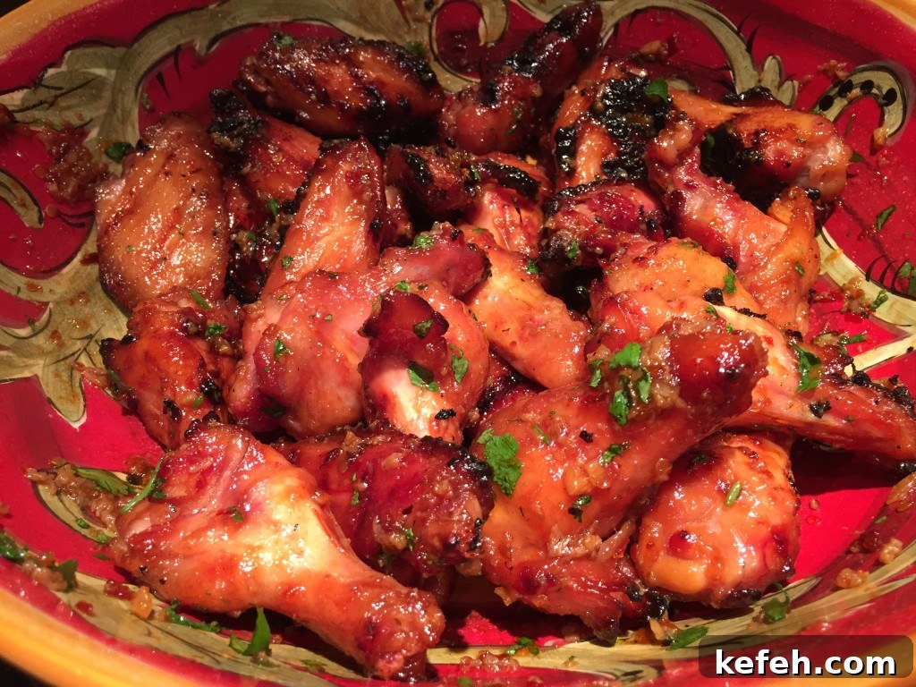 Thai Sweet and Sour Chicken Wings on the Big Green Egg