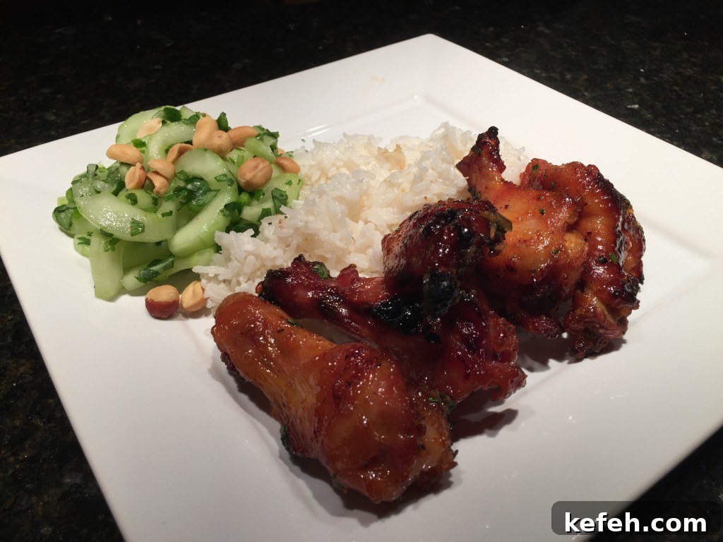 Thai Sweet and Sour Chicken Wings on the Big Green Egg
