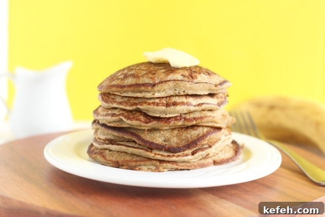 No Flour No Milk Banana Pancakes Made in a Blender 4 Healthy pancakes made in the blender