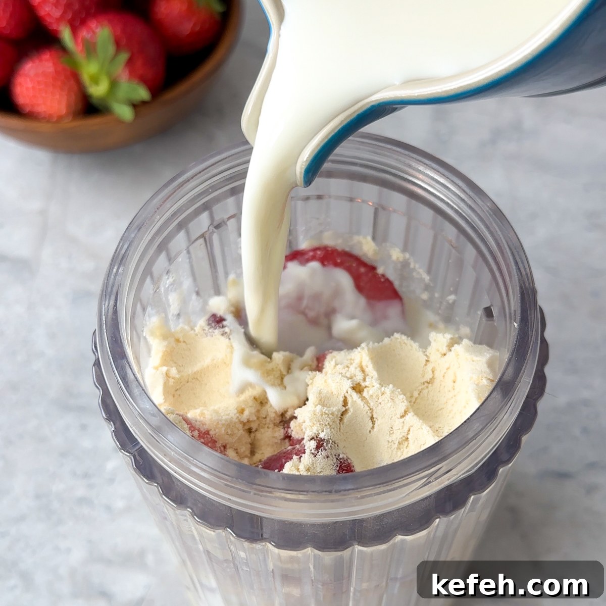 Make the strawberry banana smoothie!