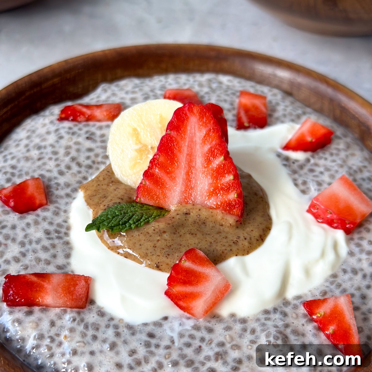 Easy strawberry chia pudding