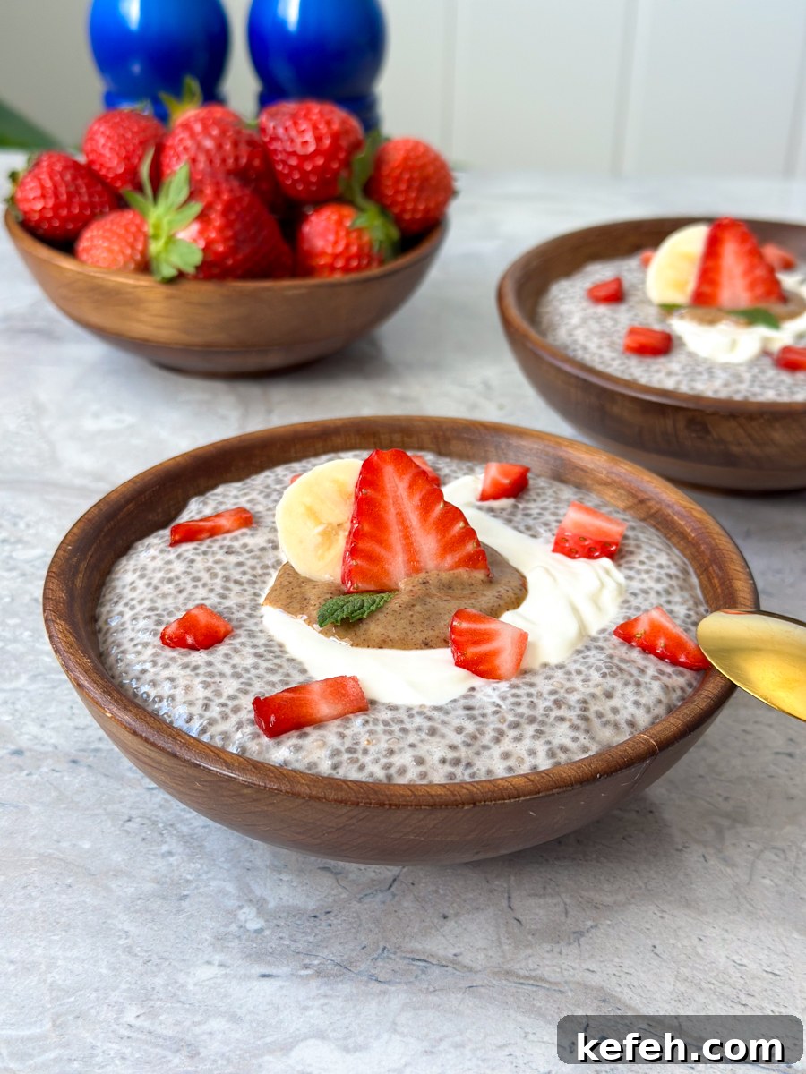 Strawberry chia seed pudding 