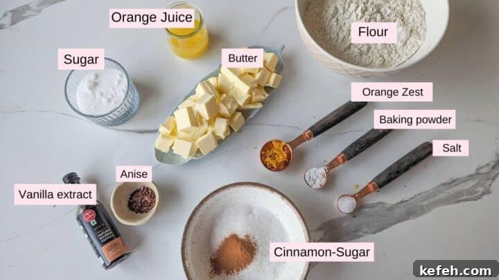 Biscochitos Recipe Without Lard — New Mexico’s Traditional Cookies 3 ingredients needed to make biscochitos recipe laid out