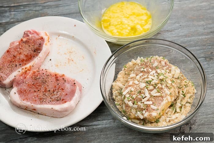 Air Fryer Pork Chops Parmigiana with Italian Breadcrumbs 8 Air Fryer Italian Pork Parmesan Recipe Healthy and Crispy Good! | @bestrecipebox
