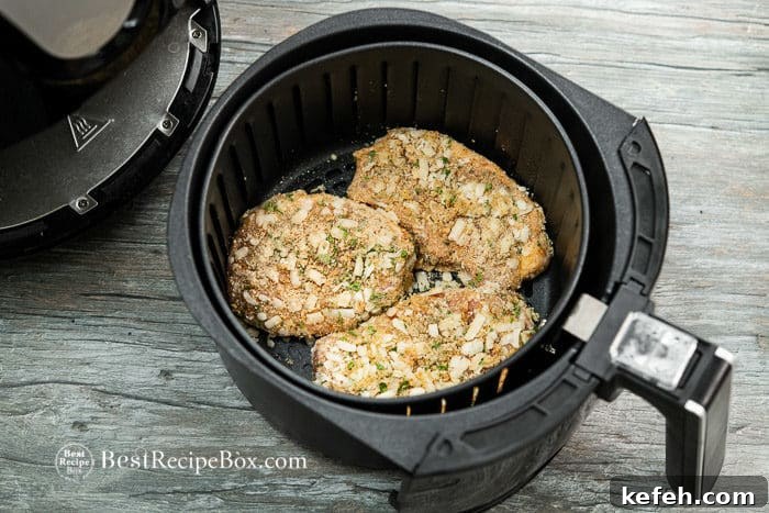 Air Fryer Pork Chops Parmigiana with Italian Breadcrumbs 10 Air Fryer Italian Pork Parmesan Recipe Healthy and Crispy Good! | @bestrecipebox