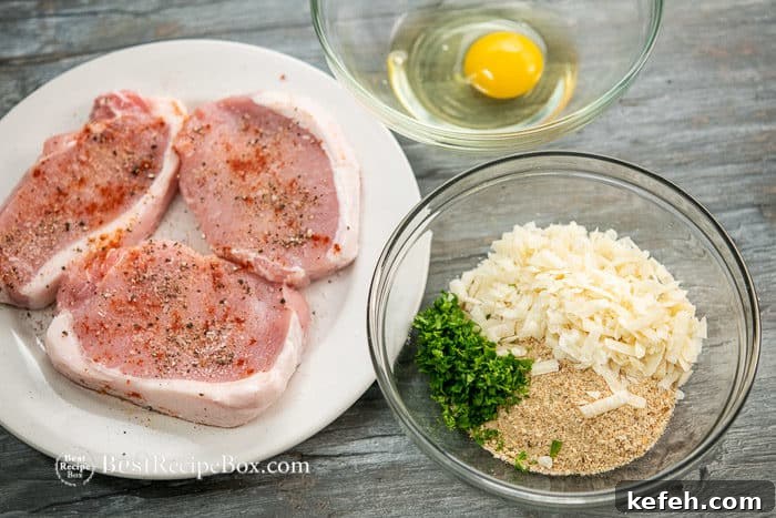 Air Fryer Pork Chops Parmigiana with Italian Breadcrumbs 7 Air Fryer Italian Pork Parmesan Recipe Healthy and Crispy Good! | @bestrecipebox