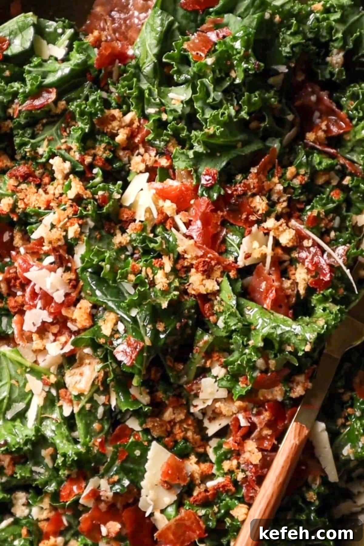 kale salad with caesar dressing