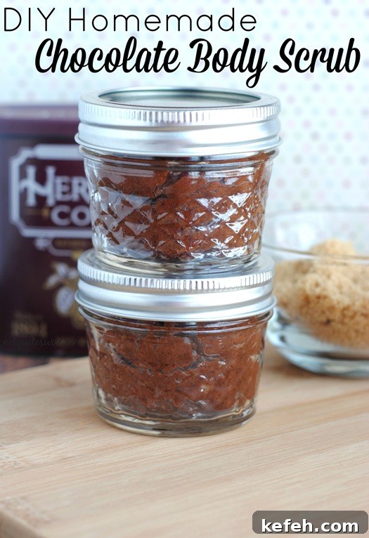 DIY Homemade Chocolate Body Scrub- just 3 ingredients! DIY Homemade Chocolate Body Scrub- just 3 ingredients!