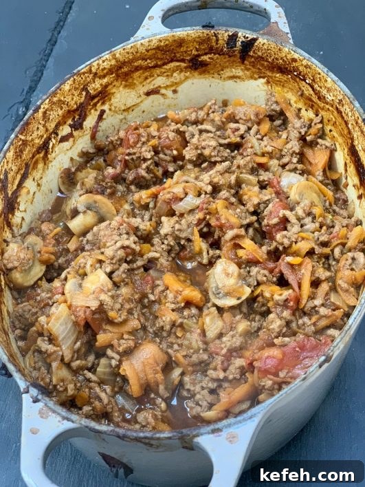 Cottage Pie Slimming World - cooked mince