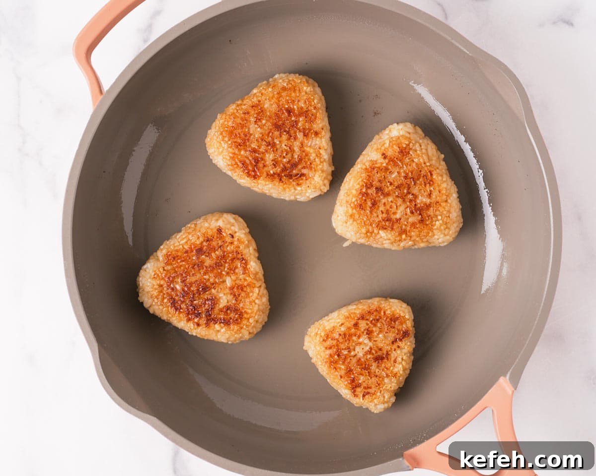 How to Make Spam Yaki Onigiri: Grilled Spam Rice Balls Recipe 10 Seared onigiri