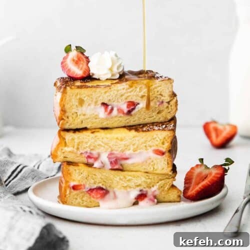 Strawberry Cream-Stuffed French Toast Recipe 2 strawberries and cream stuffed french toast