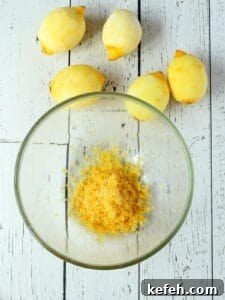 Zest the lemons