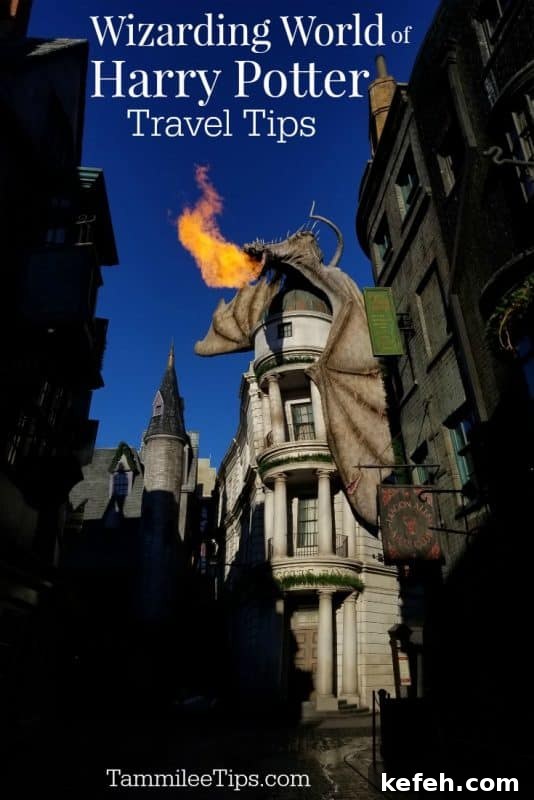 Top Tips for Visiting The Wizarding World of Harry Potter 2 Wizarding world of harry potter over the dragon blowing flames in diagon alley