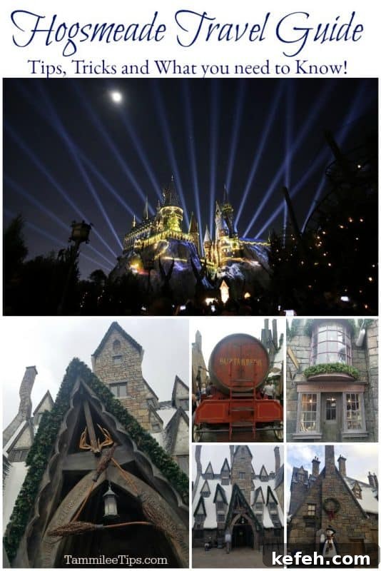 Top Tips for Visiting The Wizarding World of Harry Potter 10 Hogsmeade Travel guide over a collage of photos