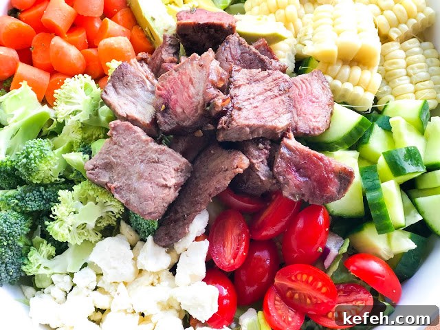 Loaded Steak Salad Recipe: Hearty Steak and Greens Bowl 4 img 1292 3