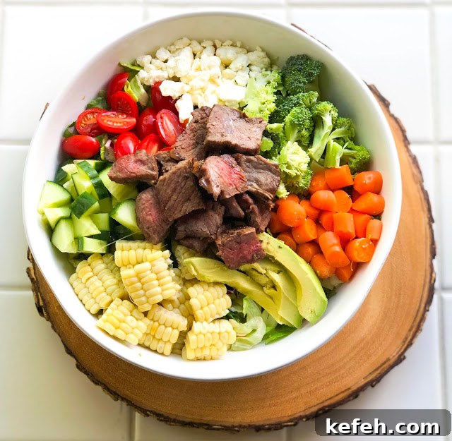 Loaded Steak Salad Recipe: Hearty Steak and Greens Bowl 5 img 1292 4