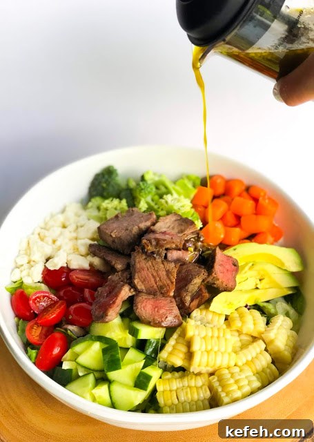 Loaded Steak Salad Recipe: Hearty Steak and Greens Bowl 7 img 1292 6