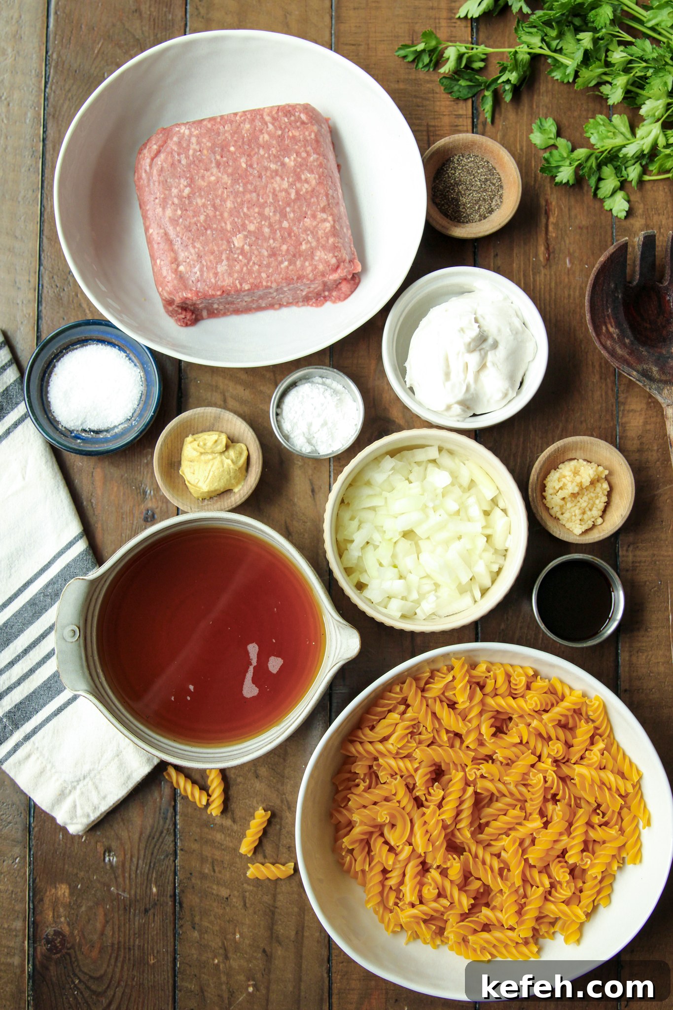 Gluten-free Dairy-free Ground Beef Stroganoff - An EASY weeknight meal that only takes 30 minutes to make. Nut-free, egg-free, with Paleo options. 