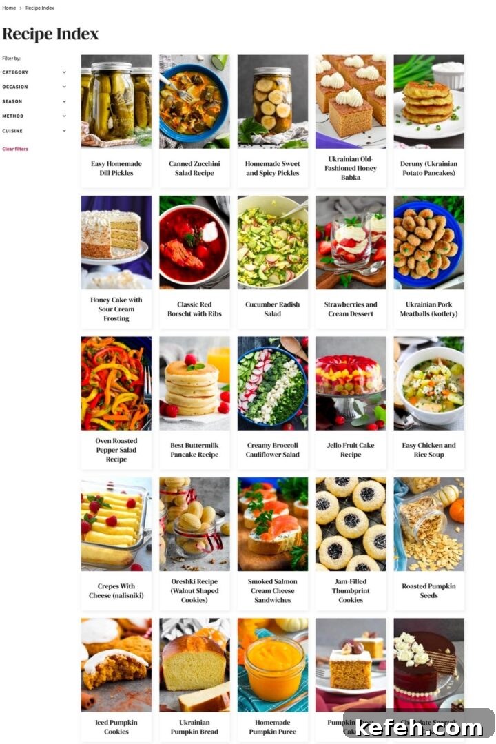 Olga in the Kitchen recipe catalog Olga in the Kitchen new website design, 2022 year