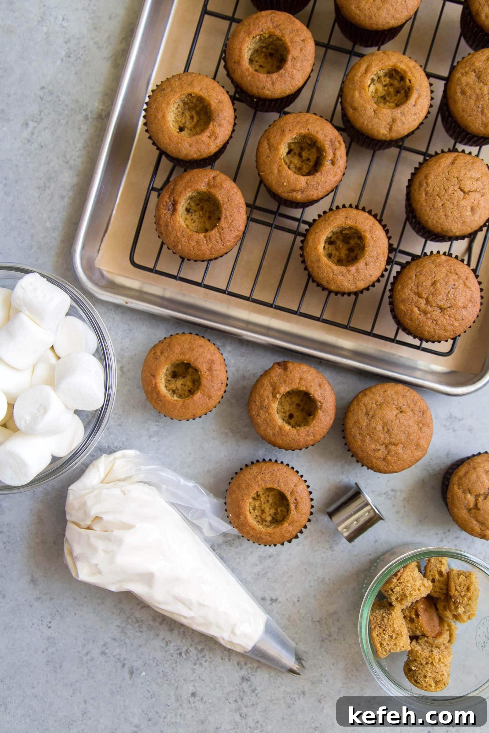 Toasted Marshmallow Butternut Squash Cupcakes 5 Butternut Squash Cupcakes with Toasted Marshmallow