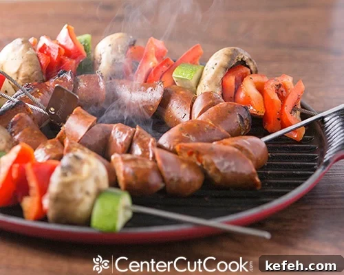 Chicken sausage kabobs 4