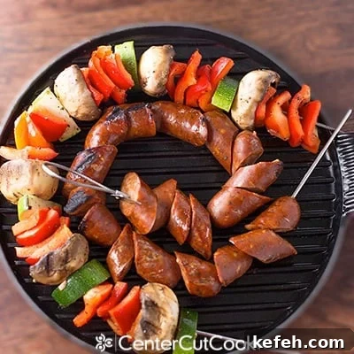Chicken sausage kabobs 2