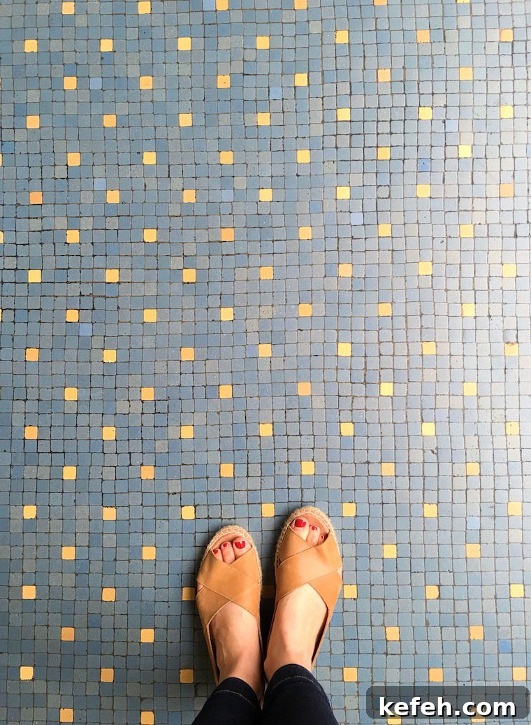 Parisian tiles matching my shoes
