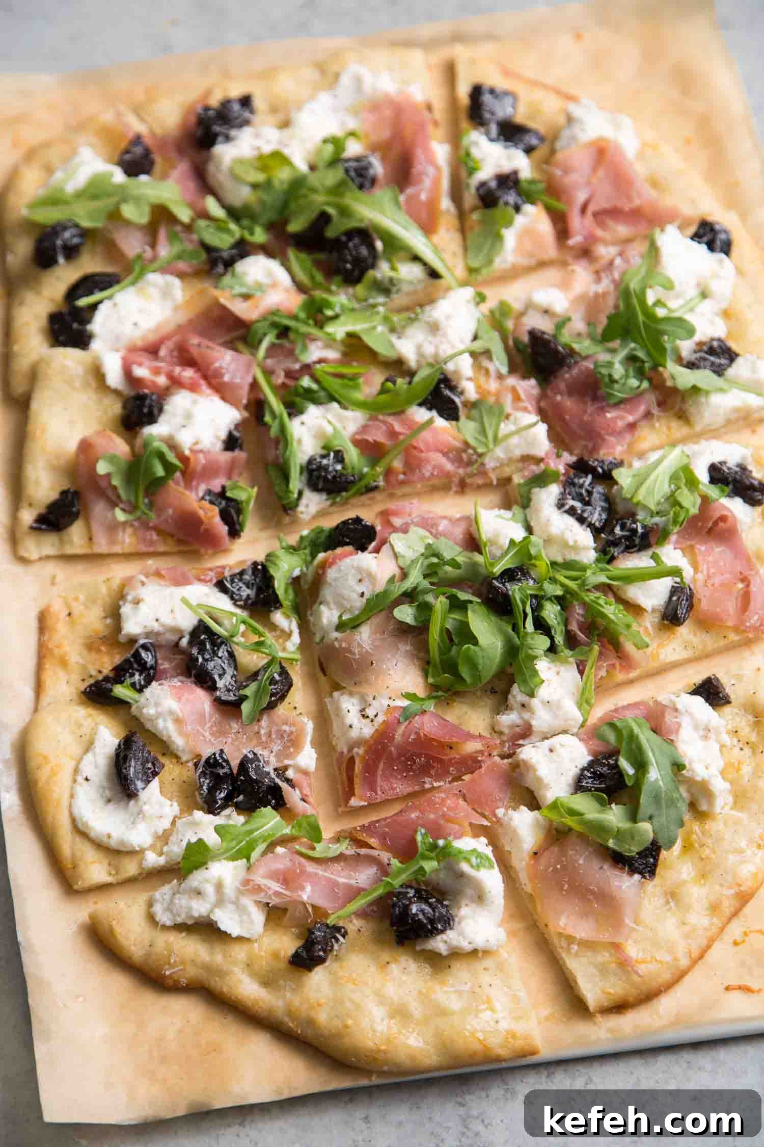 Ricotta Flatbread with California Prunes and Jamón Serrano 2 Ricotta Flatbread with Prunes and Jamon Serrano