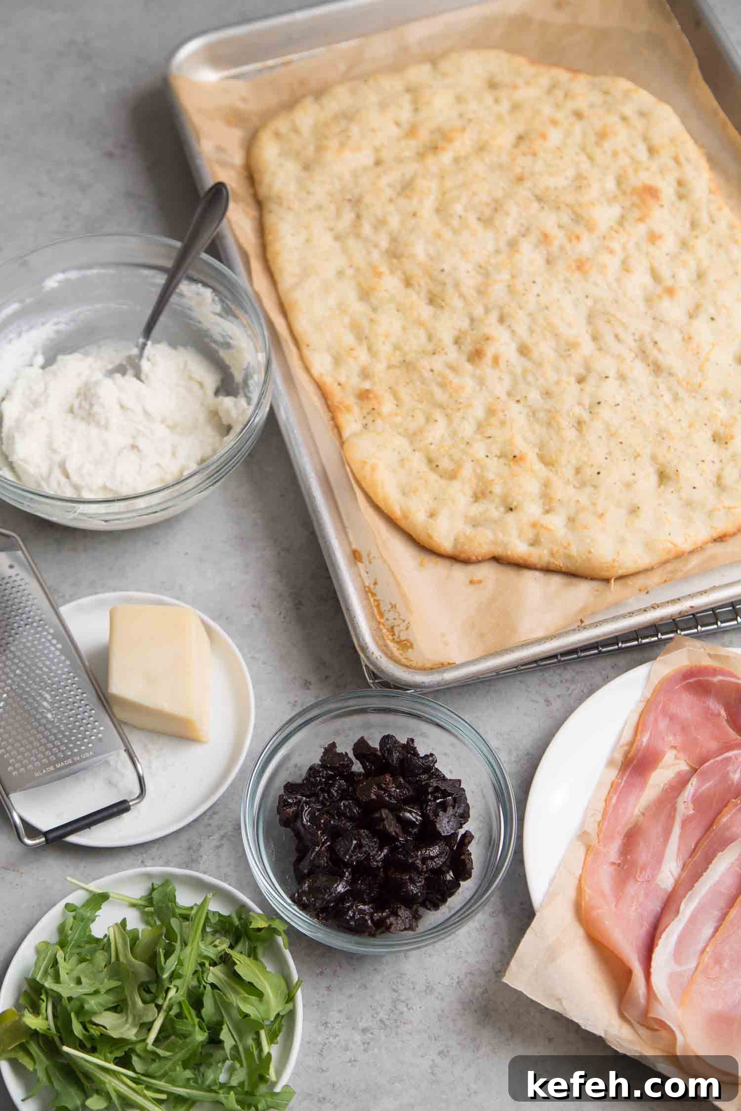 Ricotta Flatbread with California Prunes and Jamón Serrano 4 Ricotta Flatbread with Prunes and Jamon Serrano