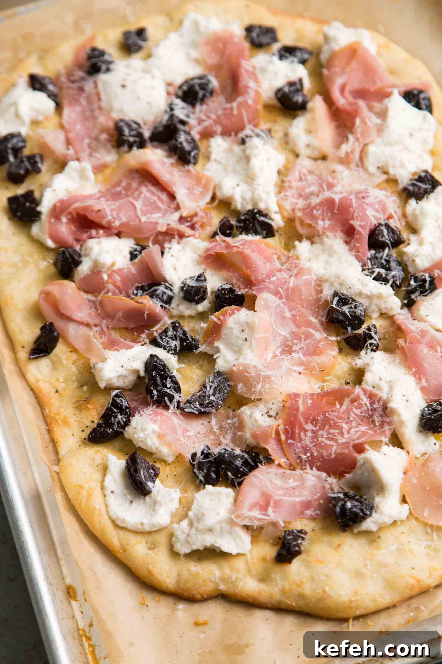 Ricotta Flatbread with California Prunes and Jamón Serrano 5 Ricotta Flatbread with Prunes and Jamon Serrano