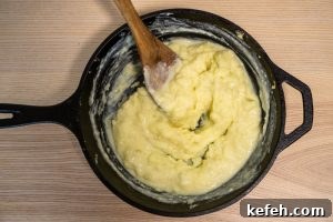 Mashed potatoes ready to serve
