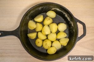 Potatoes after they've finished boiling