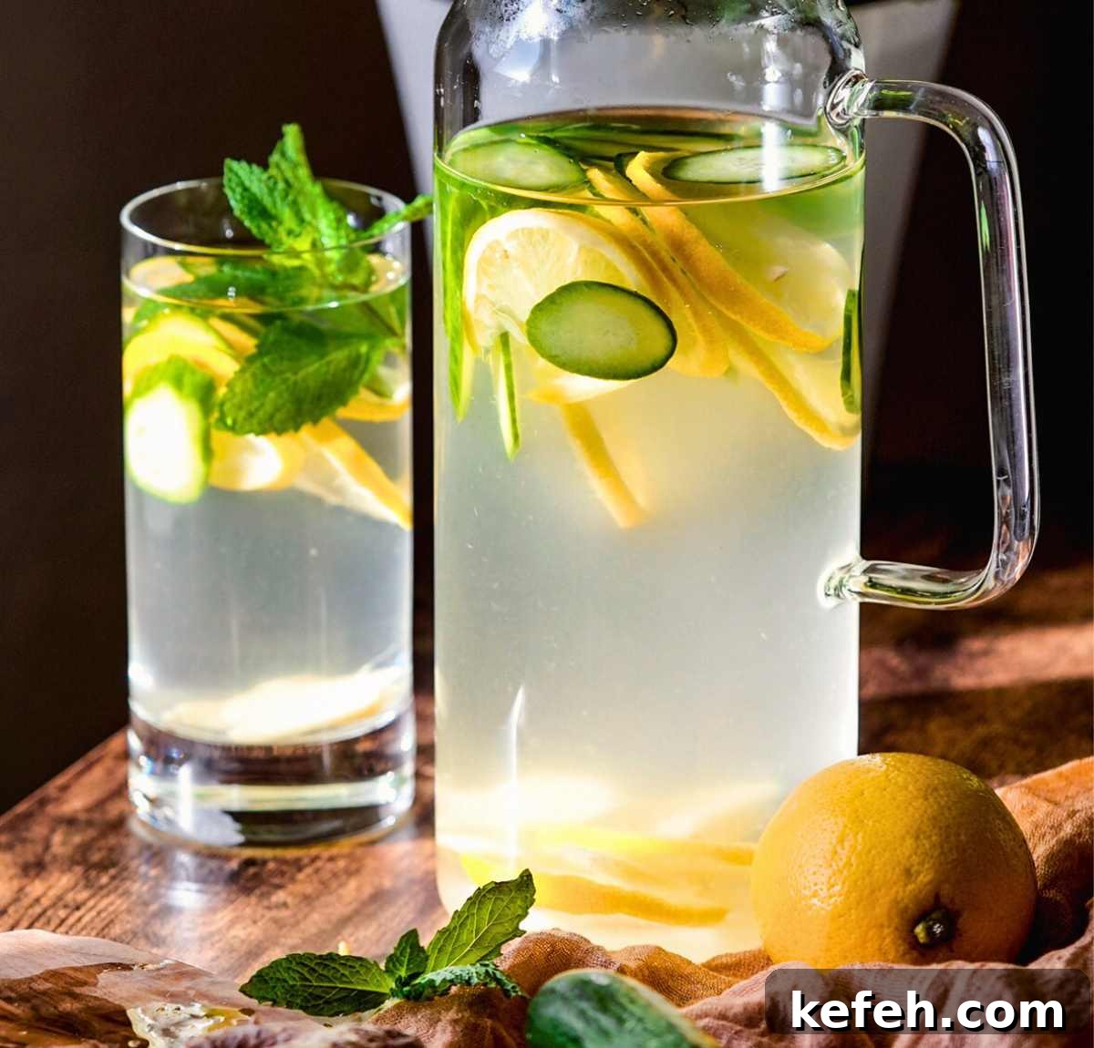 cucumber ginger lemon water featured image