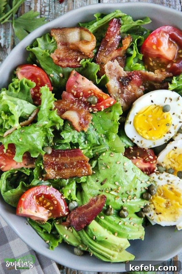 Classic BLT Salad Recipe with Crispy Bacon, Tomato & Lettuce 2 BLT Salad