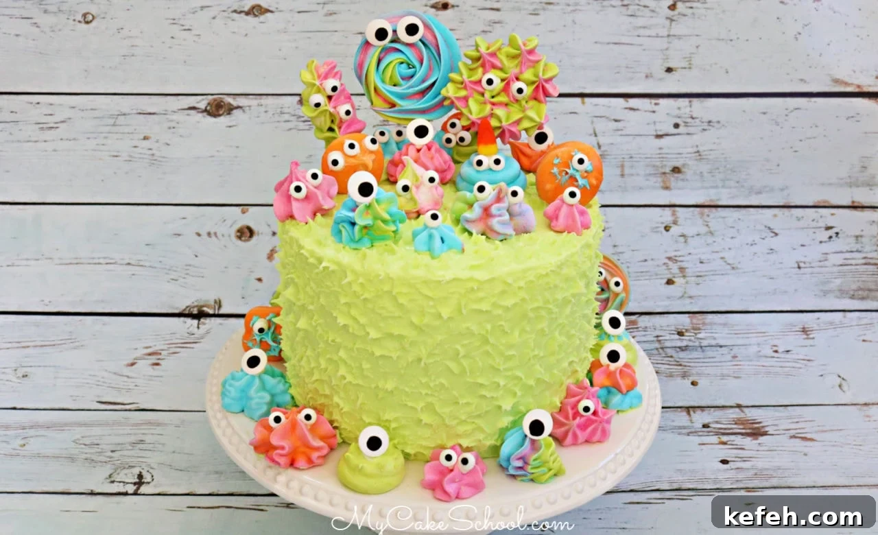 This Monster Meringues cake video tutorial is the cutest! So much fun for monster parties for kids or for Halloween! 