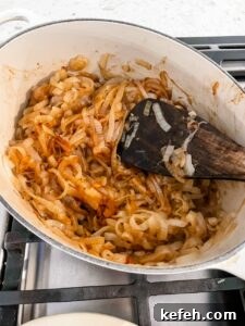 Classic French Onion Soup Recipe: Rich, Comforting Bowl of Flavor 7 The onions browned through and soft